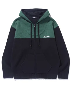 ZIP UP HOODED KNIT